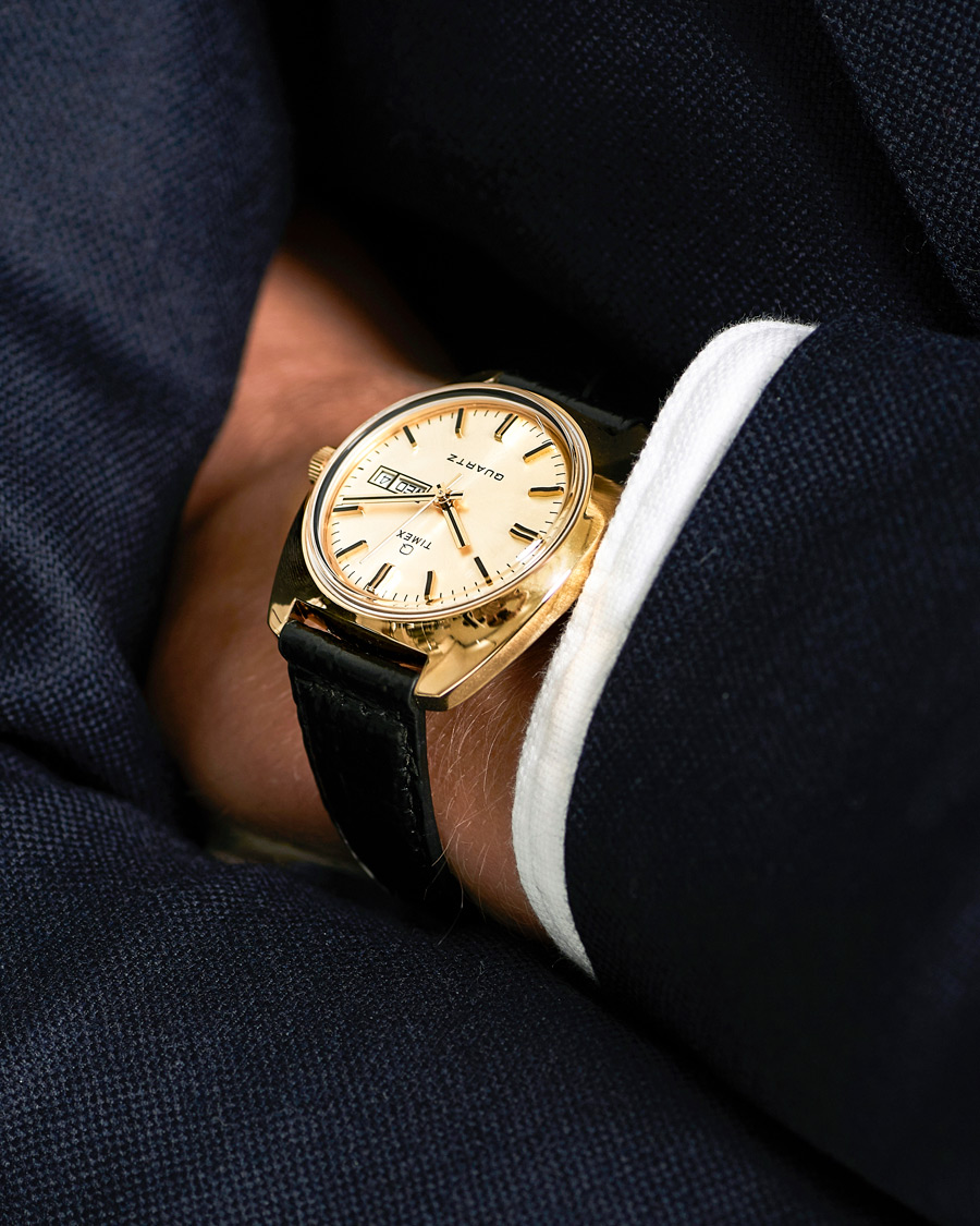 Herren | Timex Q Reissue 1975 Day Date 38mm Gold Tone | Timex | Q Reissue 1975 Day Date 38mm Gold Tone