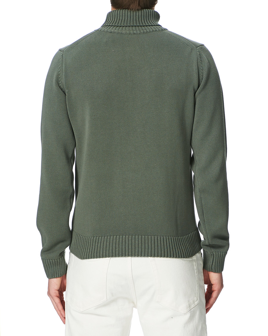 Herren | Pullover | Stenströms | Heavy Cotton Rollneck Dusty Olive