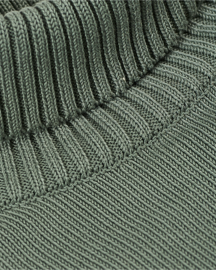 Herren | Pullover | Stenströms | Heavy Cotton Rollneck Dusty Olive