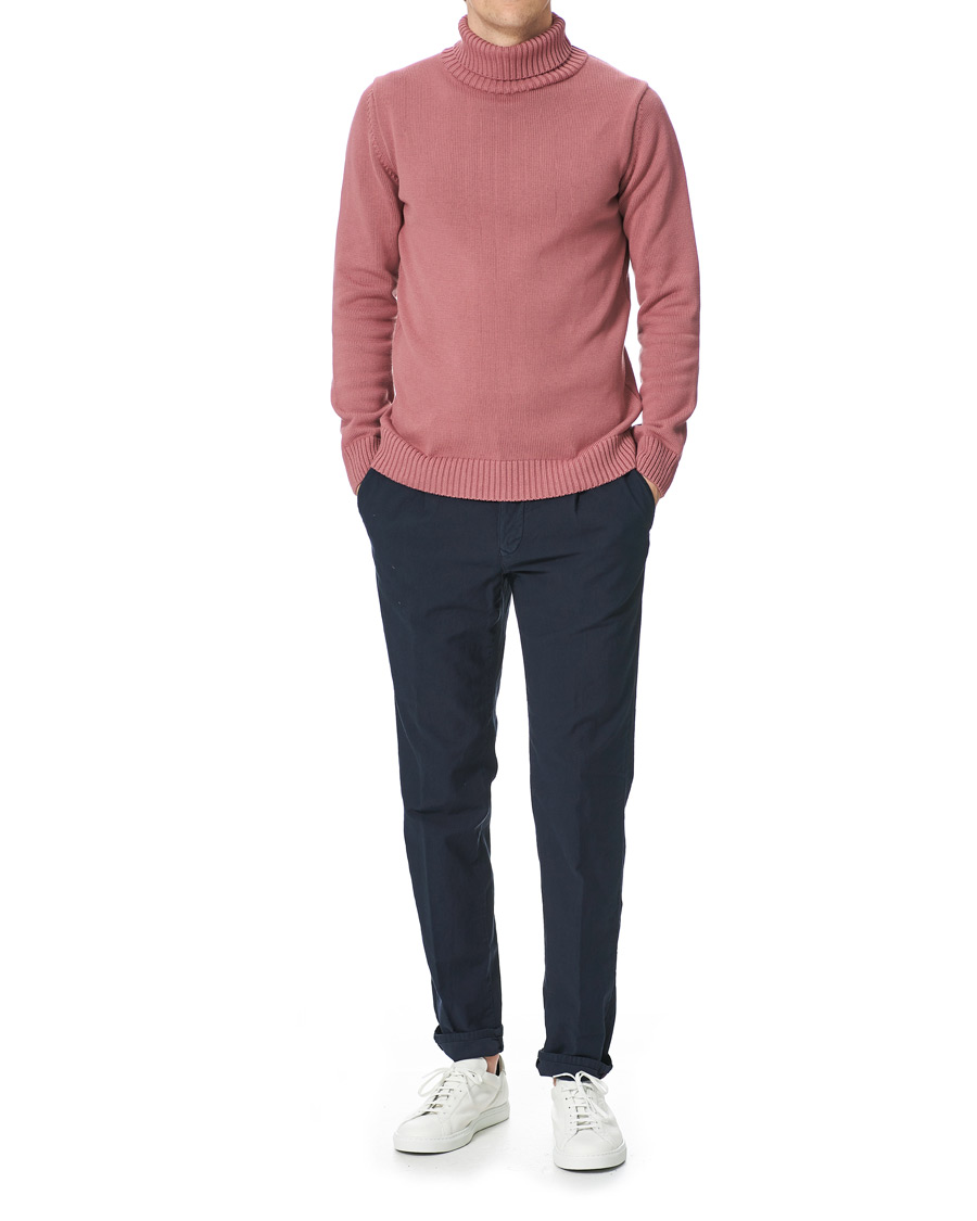 Herren | Pullover | Stenströms | Heavy Cotton Rollneck Dusty Pink