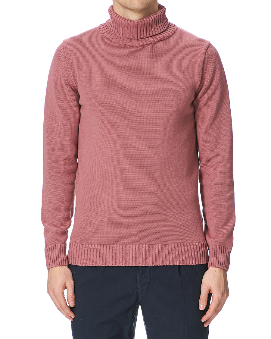 Herren | Pullover | Stenströms | Heavy Cotton Rollneck Dusty Pink