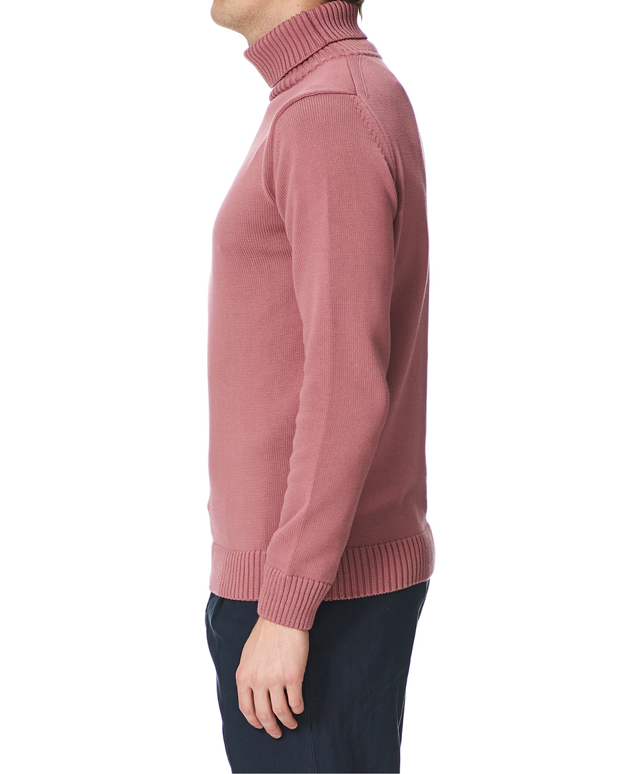 Herren | Pullover | Stenströms | Heavy Cotton Rollneck Dusty Pink