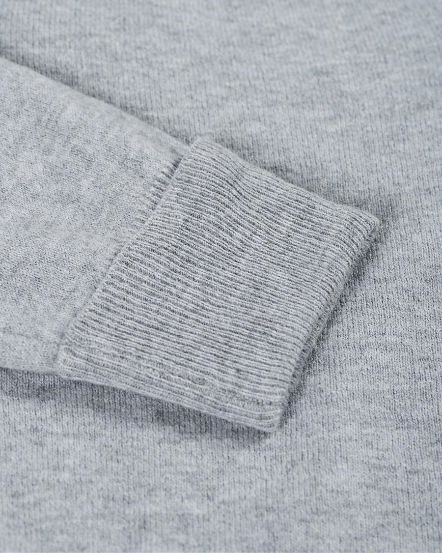 Herren | Pullover | Stenströms | Washed Merino Deep V-Neck Grey