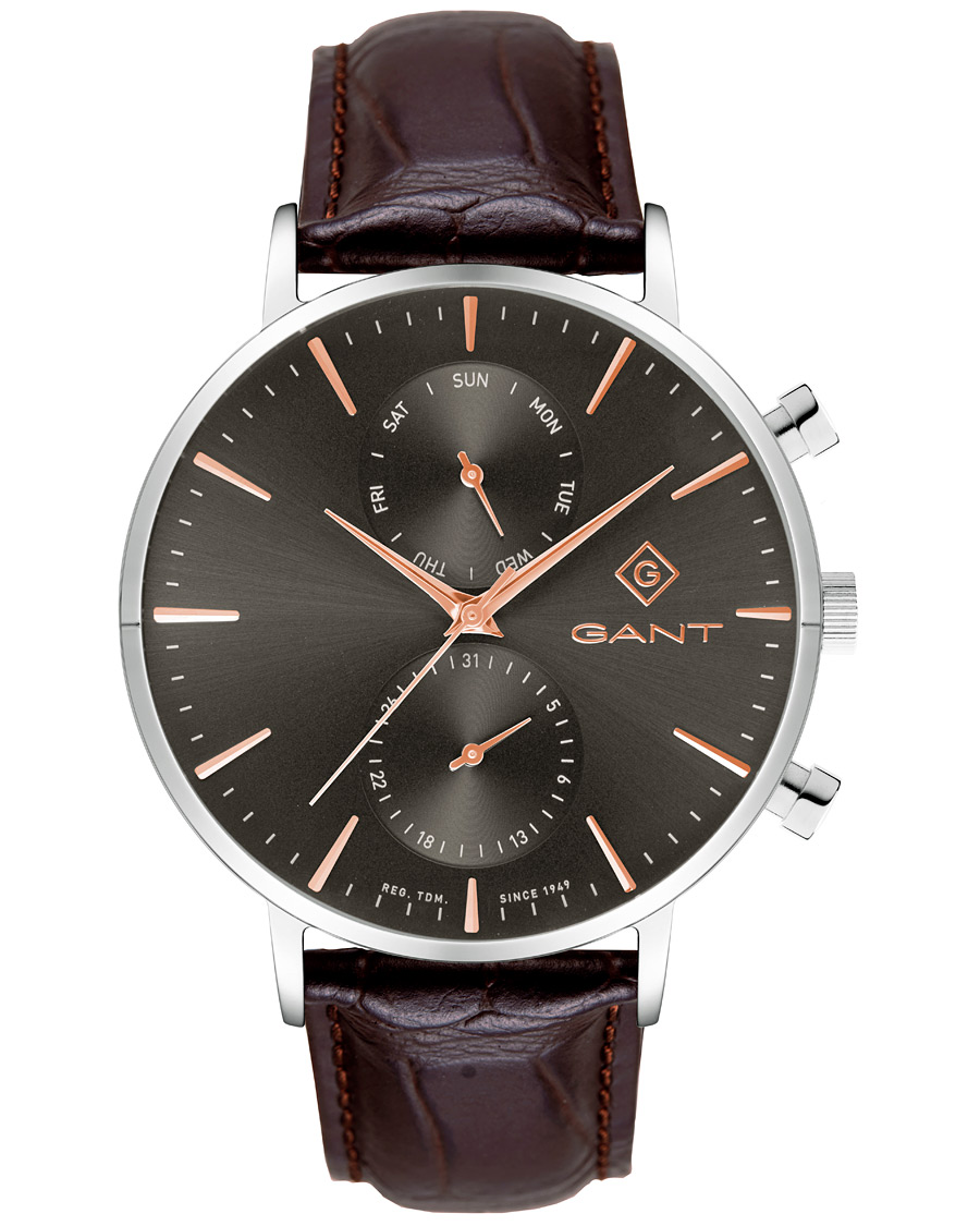 Herren | GANT Park Hill Day Date II Leather/Grey | GANT | Park Hill Day Date II Leather/Grey