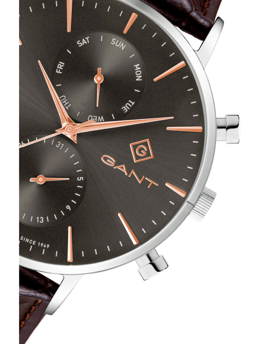 Herren | GANT Park Hill Day Date II Leather/Grey | GANT | Park Hill Day Date II Leather/Grey