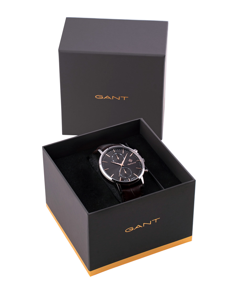 Herren | GANT Park Hill Day Date II Leather/Grey | GANT | Park Hill Day Date II Leather/Grey