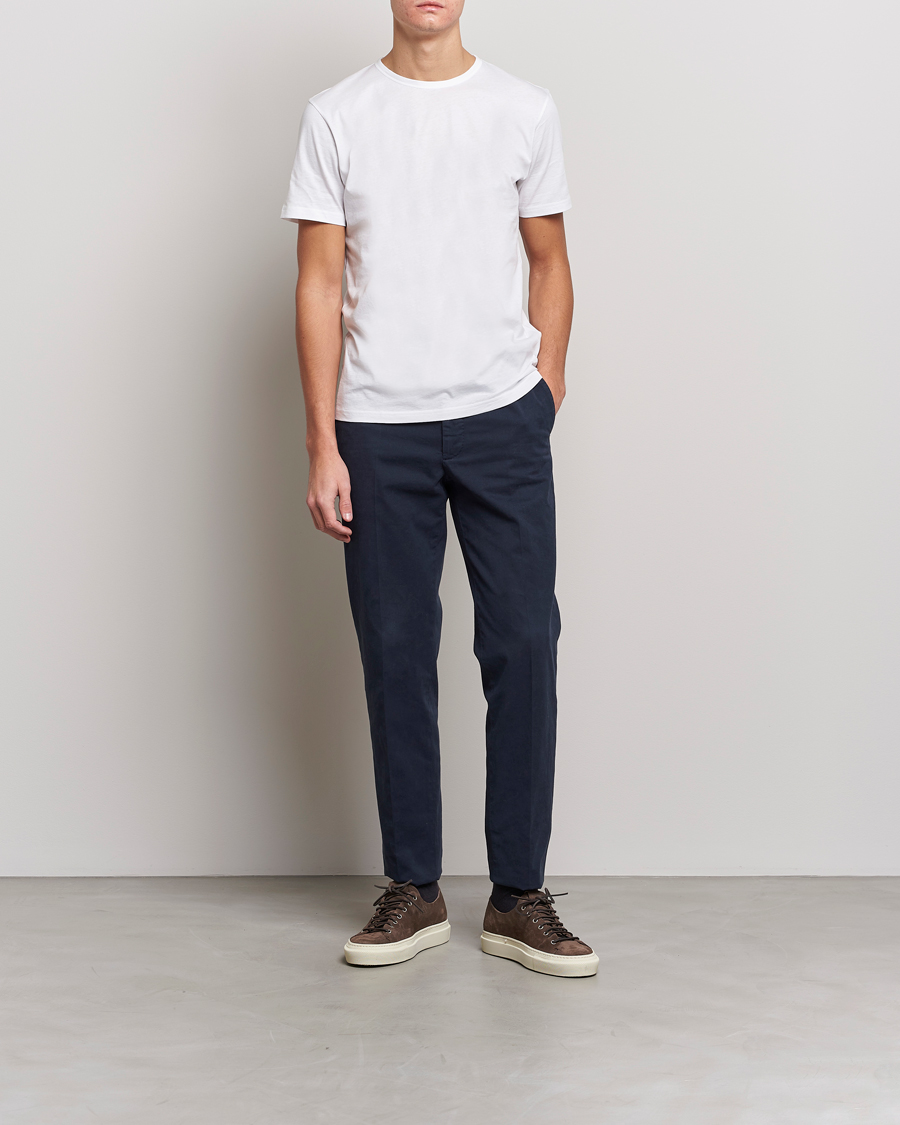 Herren | T-Shirts | Stenströms | Solid Cotton T-Shirt White