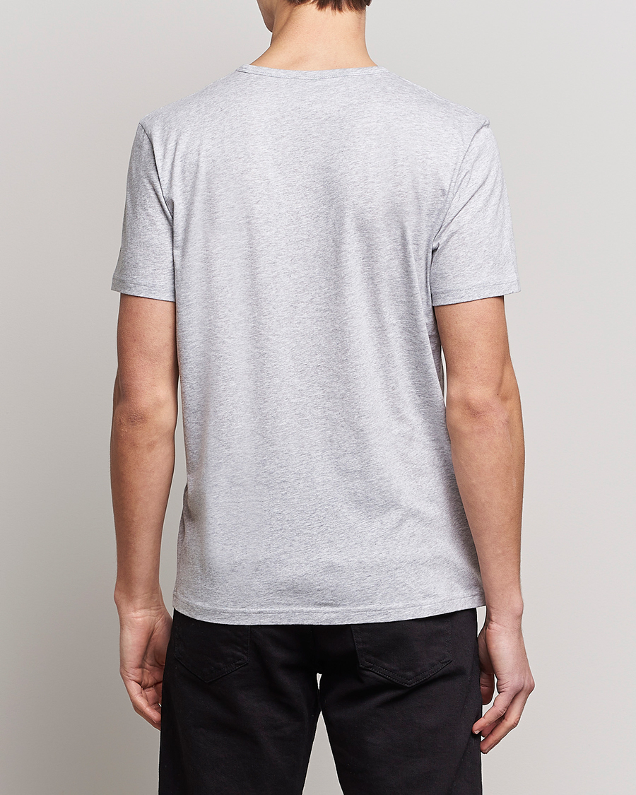 Herren | T-Shirts | Stenströms | Solid Cotton T-Shirt Grey Melange