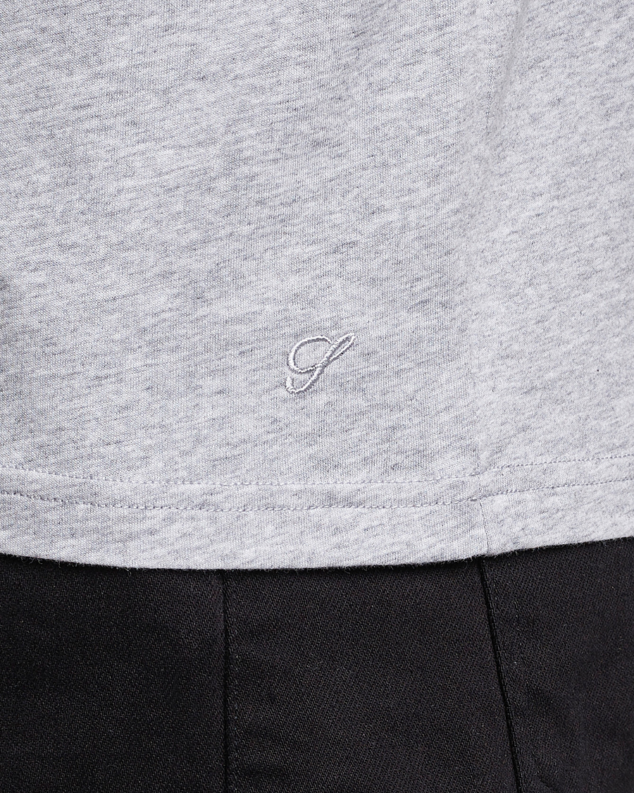 Herren | T-Shirts | Stenströms | Solid Cotton T-Shirt Grey Melange