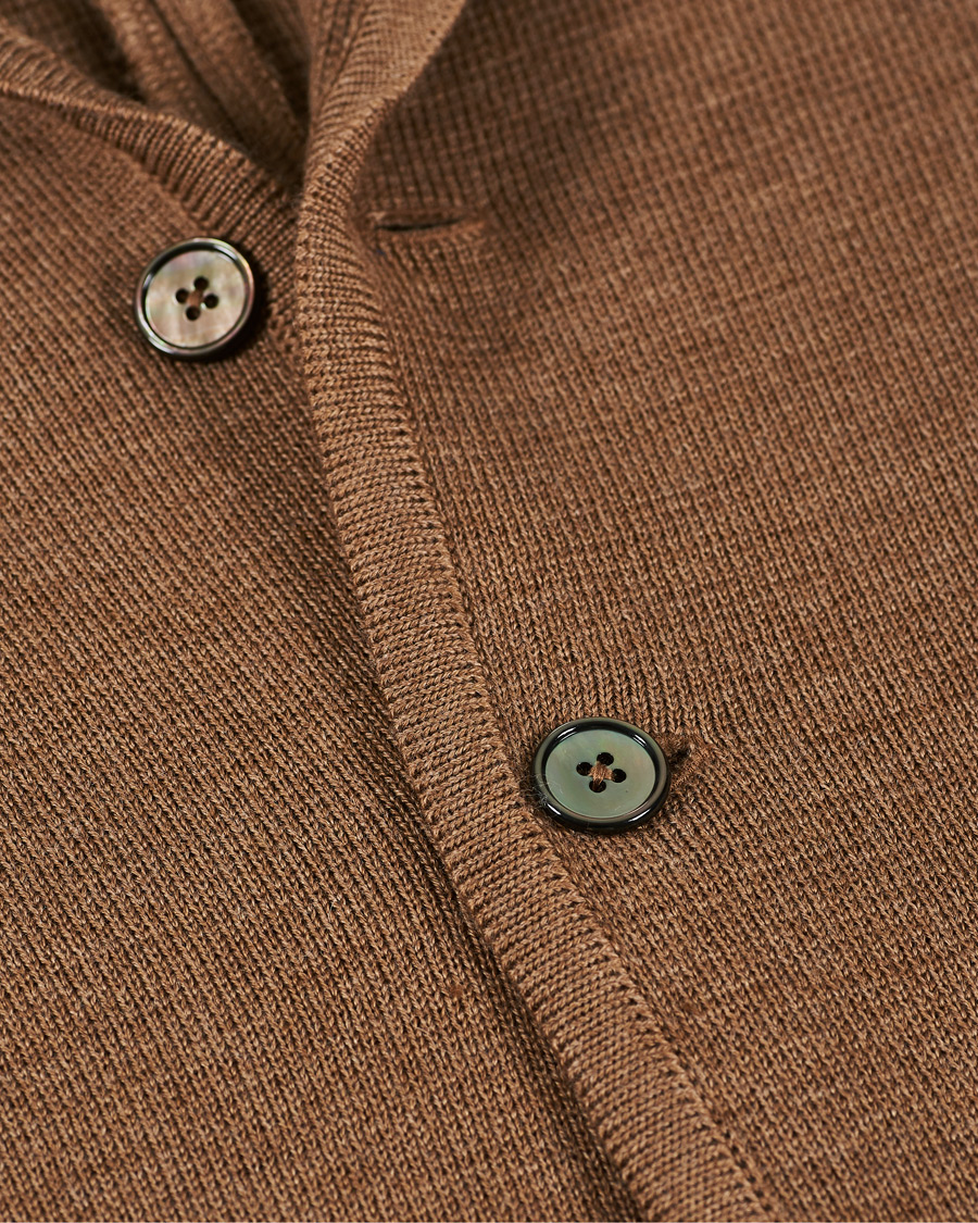 Herren | Sakkos | Stenströms | Milano Knitted Merino Blazer Camel