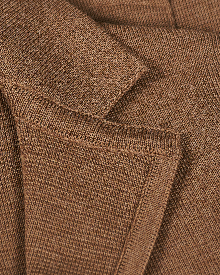 Herren | Sakkos | Stenströms | Milano Knitted Merino Blazer Camel
