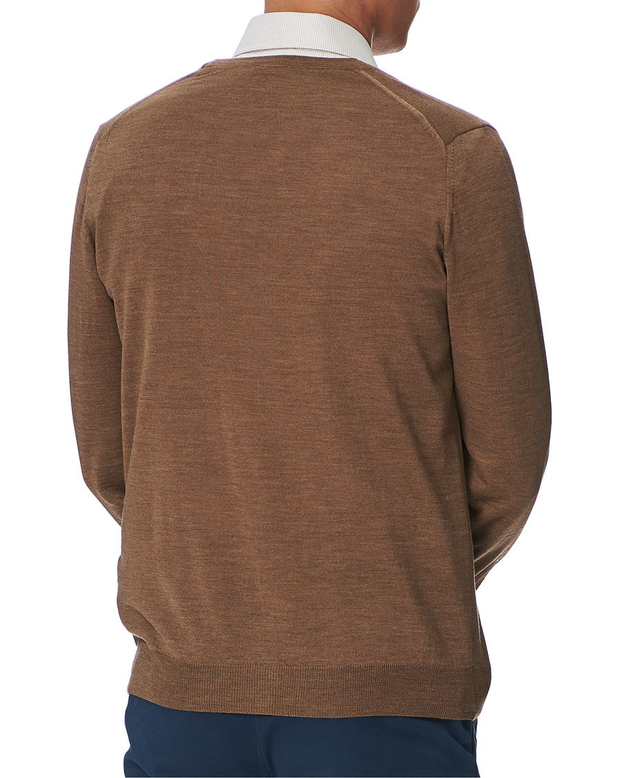 Herren | Pullover | Stenströms | Merino Wool Pocket Cardigan Camel