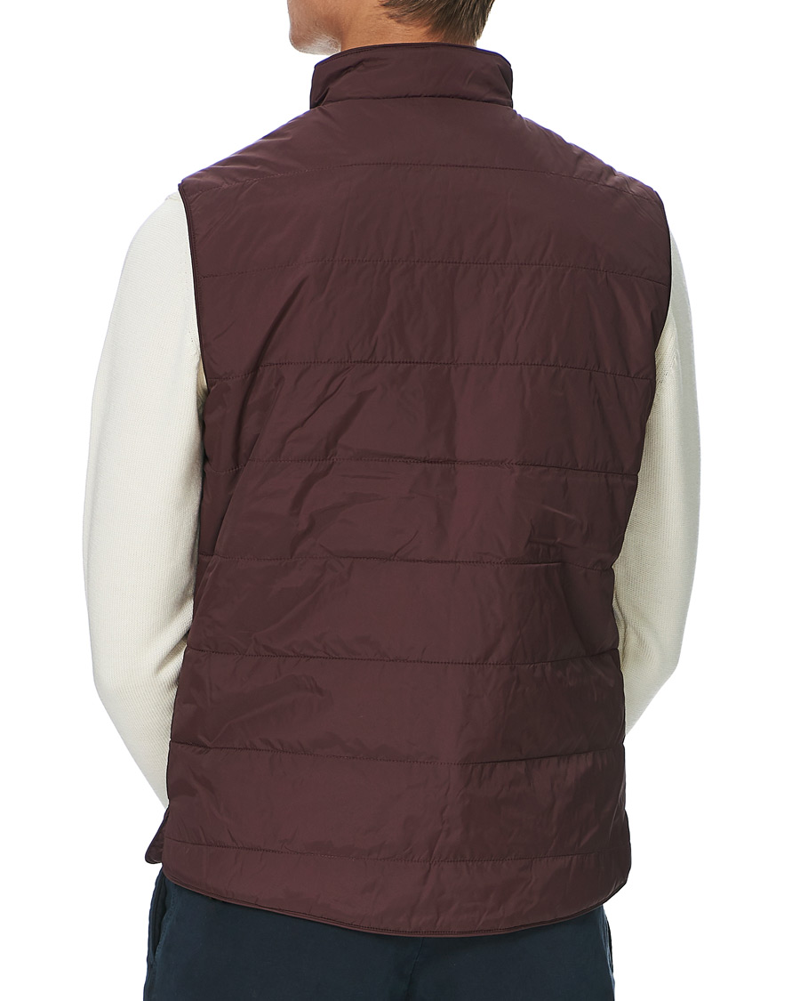 Herren | Jacken | Stenströms | Quilted Nylon Vest Burgundy