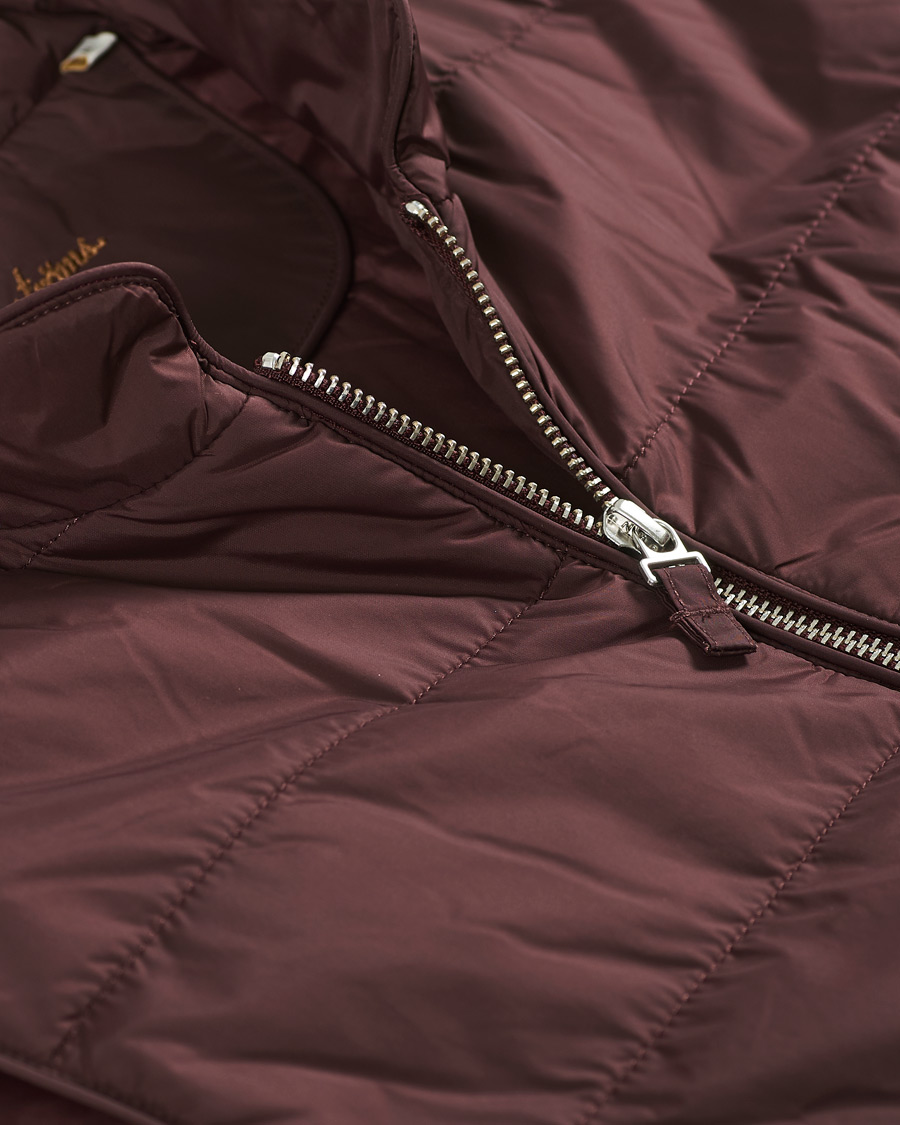 Herren | Jacken | Stenströms | Quilted Nylon Vest Burgundy