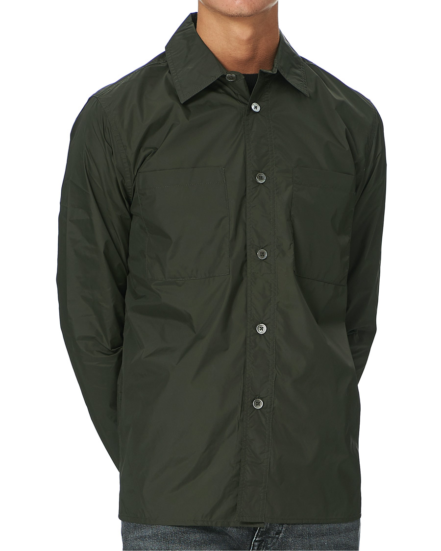 Herren | Hemden | Stenströms | Nylon Overshirt Dark Green