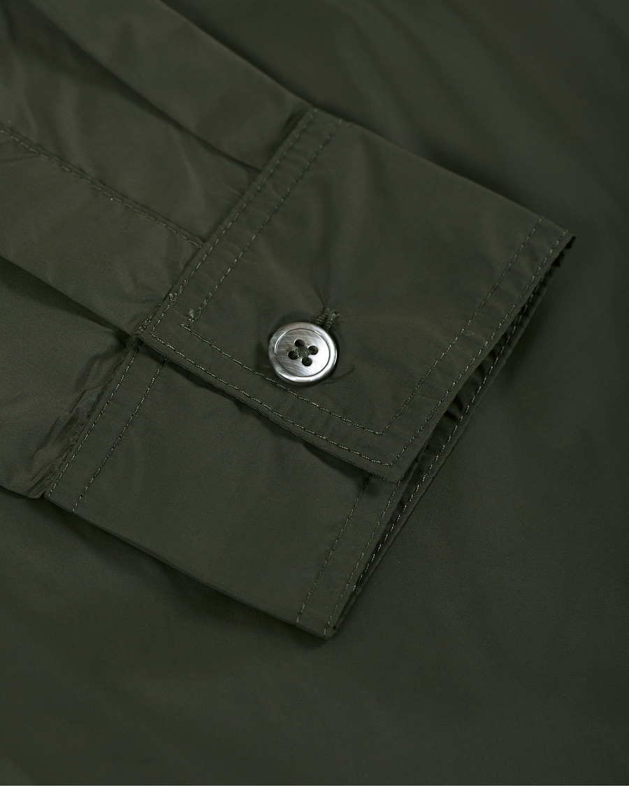 Herren | Hemden | Stenströms | Nylon Overshirt Dark Green