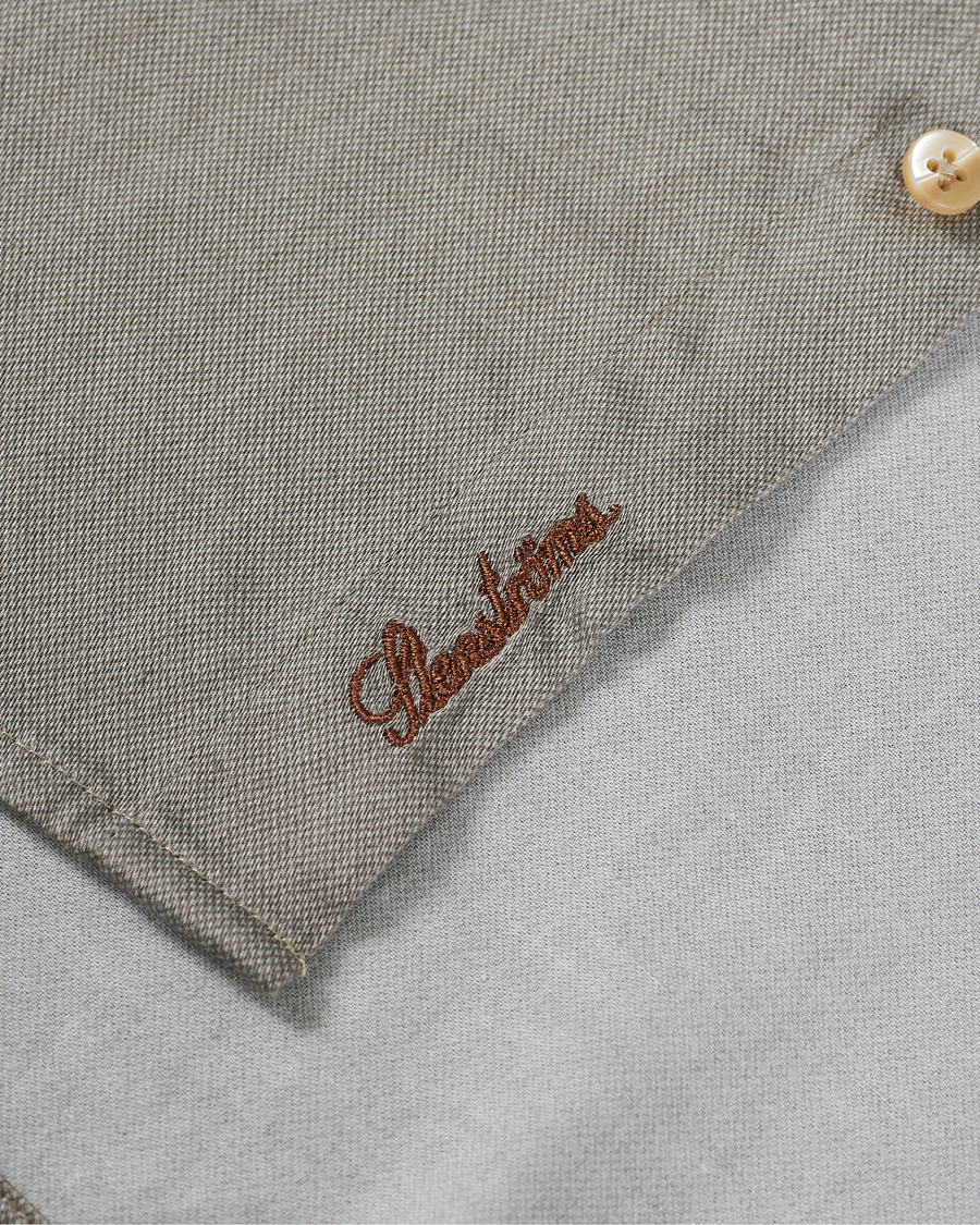Herren | Hemden | Stenströms | Slimline Washed Button Down Oxford Shirt Grey