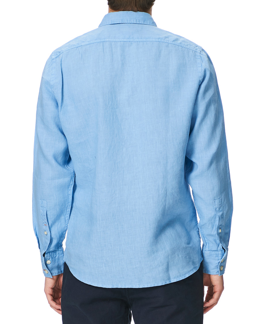 Herren | Hemden | BOSS ORANGE | BOSS Casual Relegant Linen Shirt Open Blue