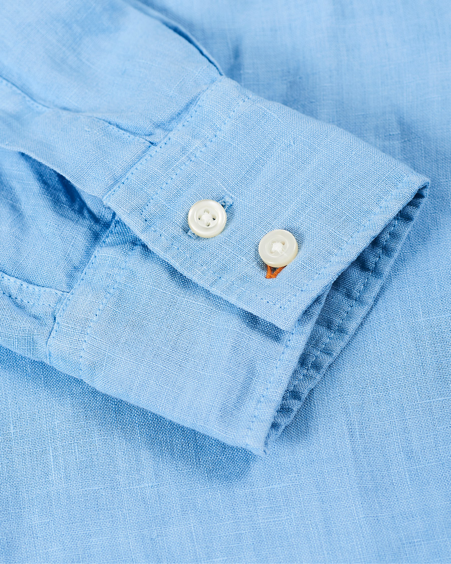 Herren | Hemden | BOSS ORANGE | BOSS Casual Relegant Linen Shirt Open Blue