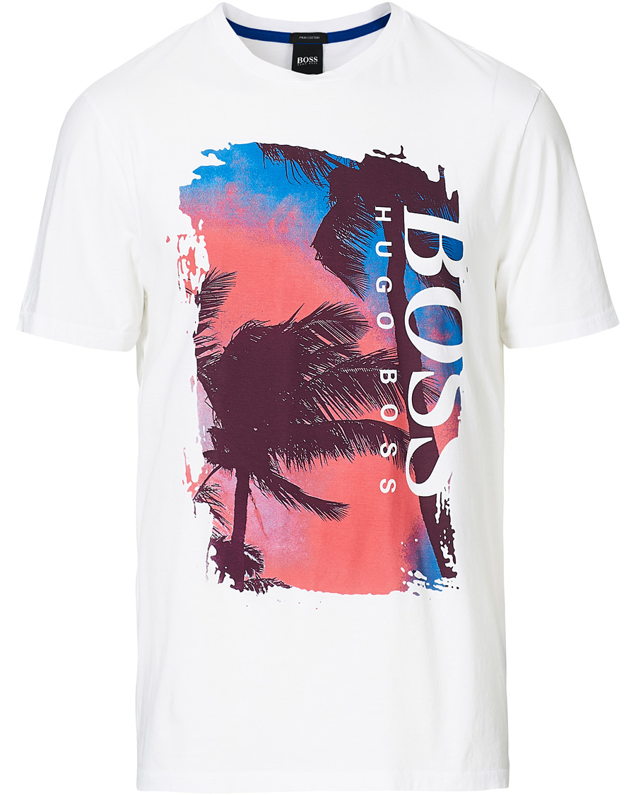Herren | T-Shirts | BOSS ORANGE | BOSS Casual Photoprint Crew Neck Tee Natural