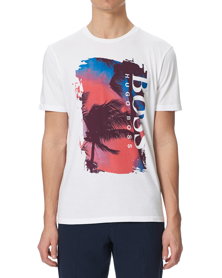 Herren | T-Shirts | BOSS ORANGE | BOSS Casual Photoprint Crew Neck Tee Natural