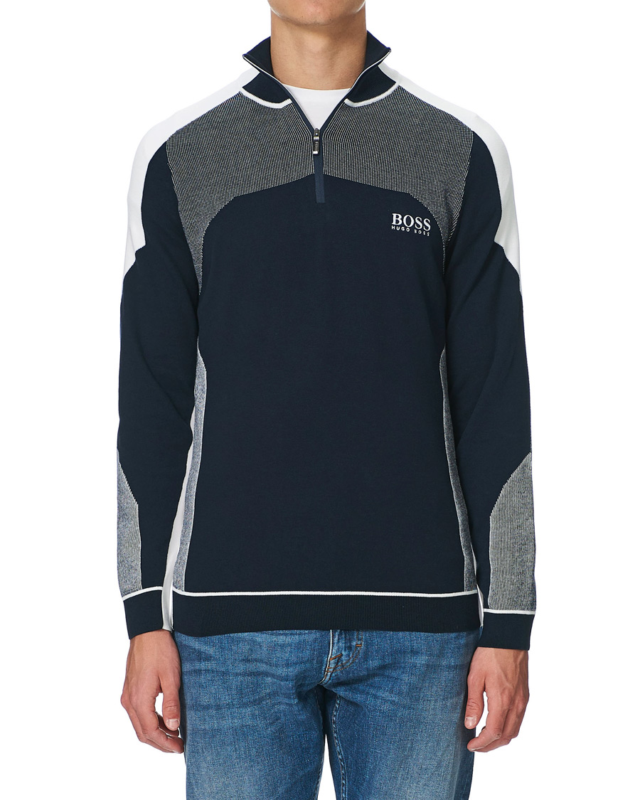 BOSS Athleisure Zordi Half Zip Sweater Navy