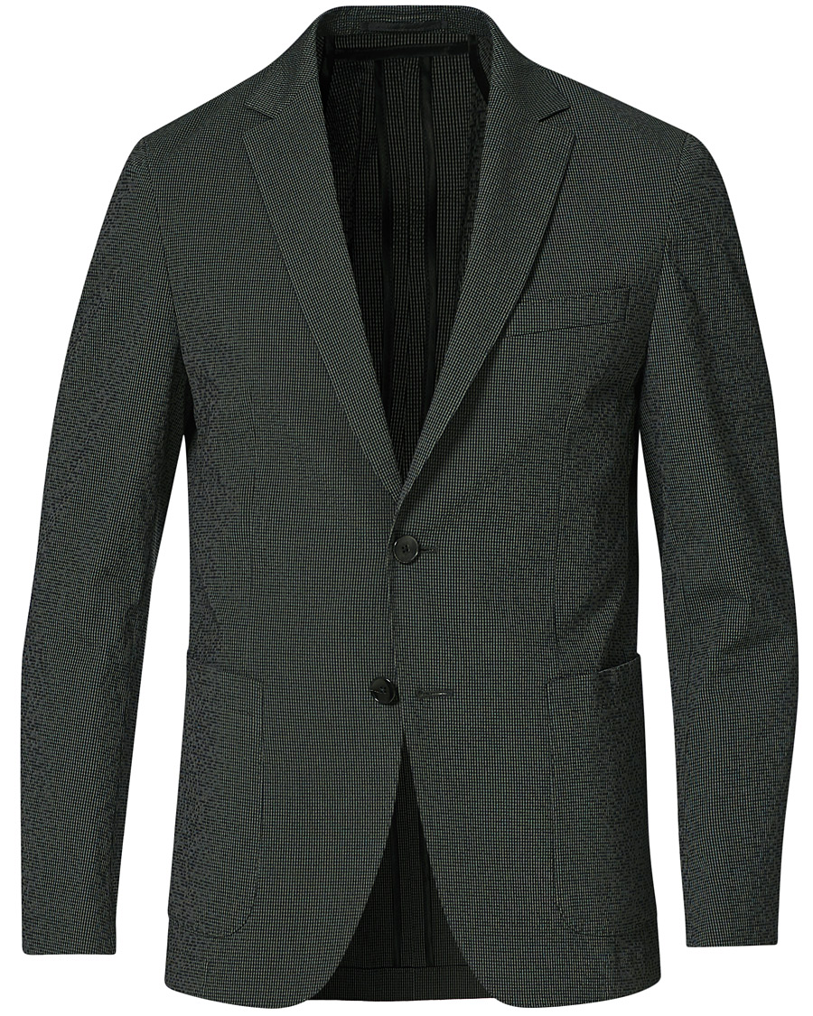 Herren | Sakkos | BOSS BLACK | BOSS Nolvay Seersucker Patch Pocket Blazer Dark Green