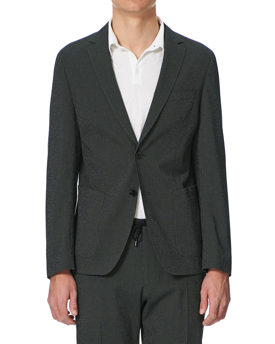 Herren | Sakkos | BOSS BLACK | BOSS Nolvay Seersucker Patch Pocket Blazer Dark Green