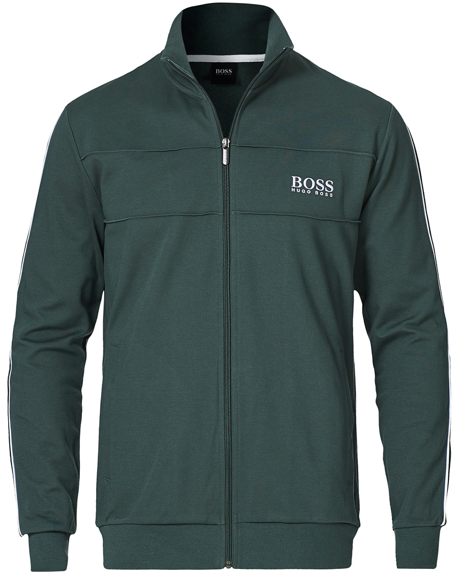 Herren | Pullover | BOSS BLACK | BOSS Tracksuit Full-Zip Jacket Dark Green