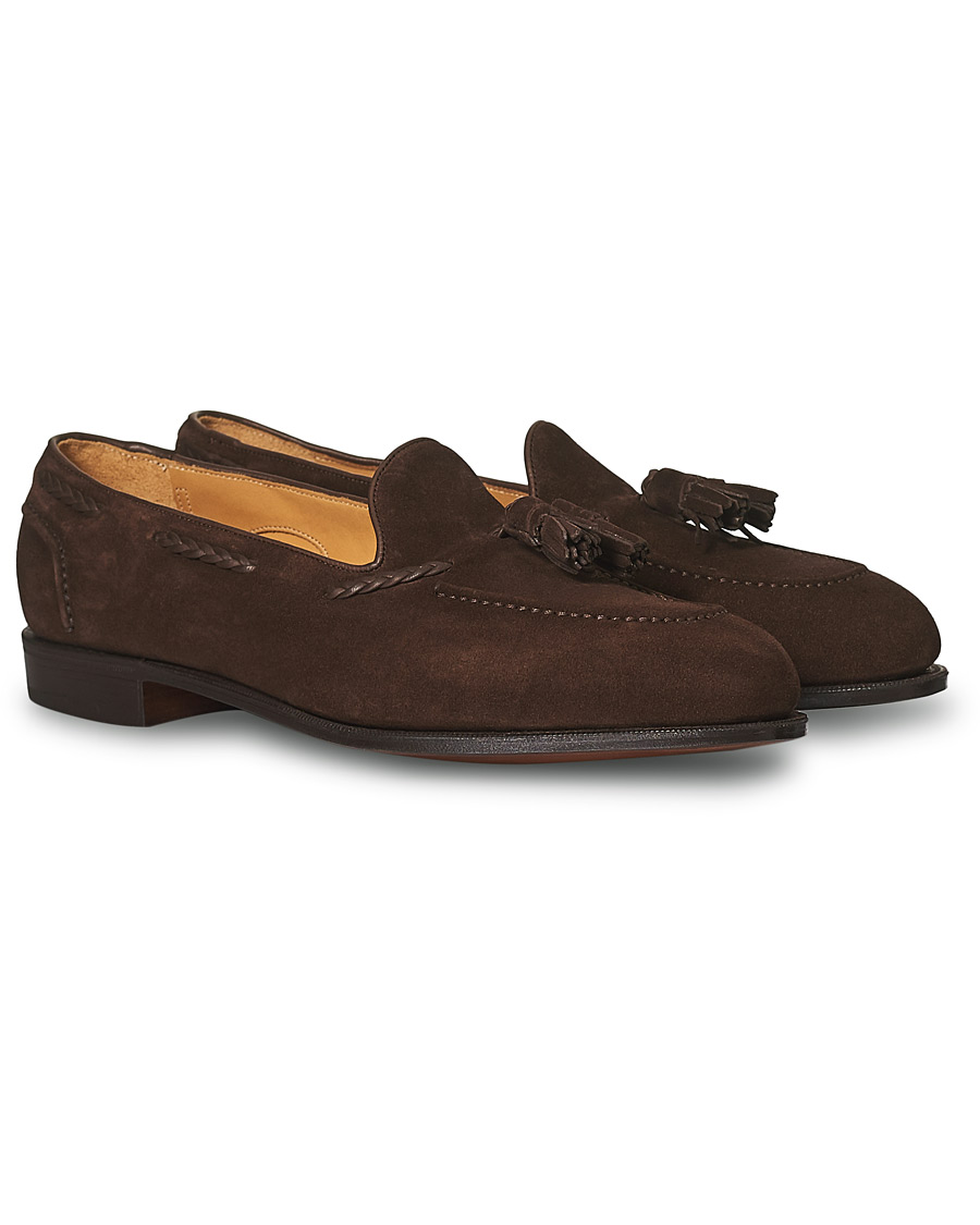 Herren | Edward Green Belgravia Tassel Loafer Mink Suede | Edward Green | Belgravia Tassel Loafer Mink Suede