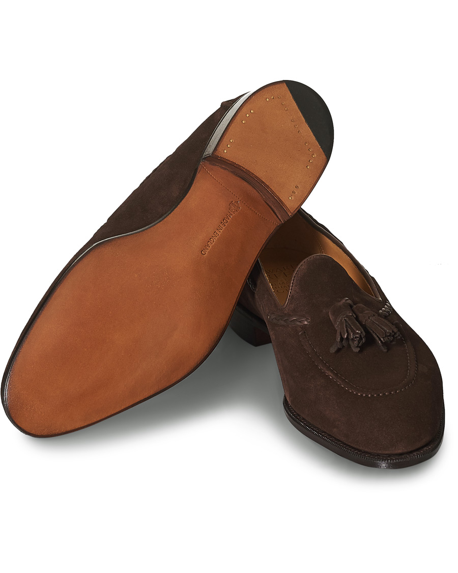 Herren | Edward Green Belgravia Tassel Loafer Mink Suede | Edward Green | Belgravia Tassel Loafer Mink Suede
