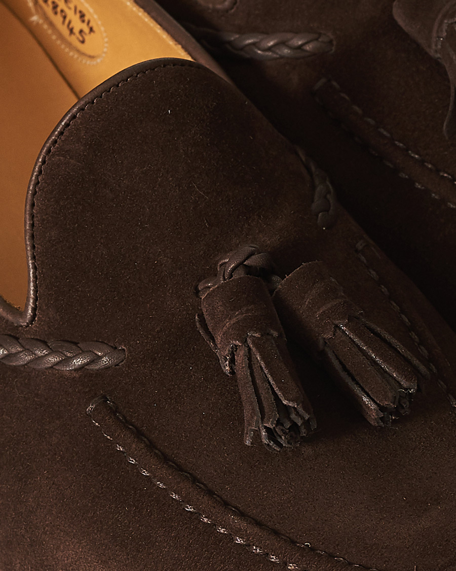 Herren | Edward Green Belgravia Tassel Loafer Mink Suede | Edward Green | Belgravia Tassel Loafer Mink Suede