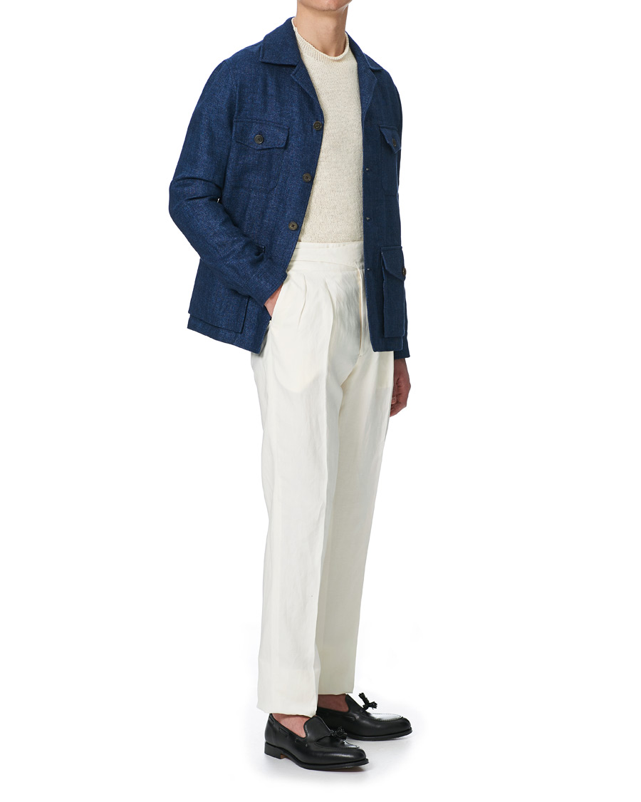 Ralph Lauren Purple Label Snowdon Linen Safari Jacket Dark