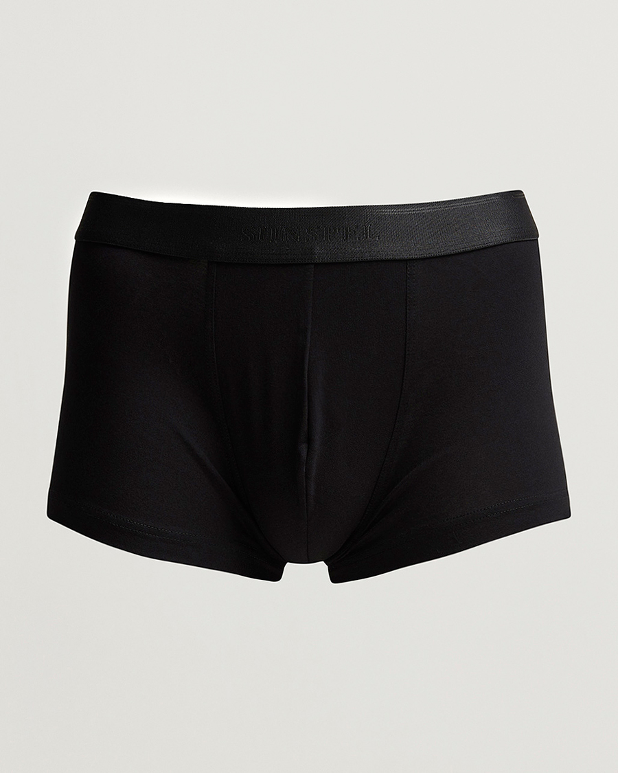 Herren | Unterwäsche | Sunspel | Cotton Stretch Trunk Black
