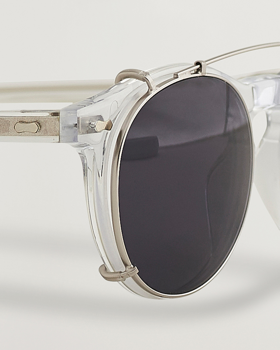 Men | Round Frame Sunglasses | TBD Eyewear | Clip-ons Silver/Gradient Grey