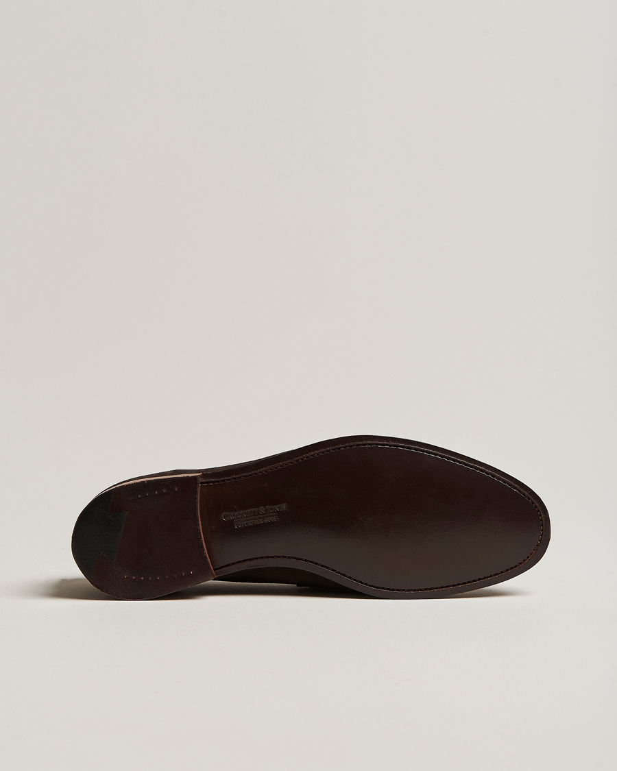 Herren | Loafer | Crockett & Jones | Seaton Unlined Penny Loafer Dark Oak Suede