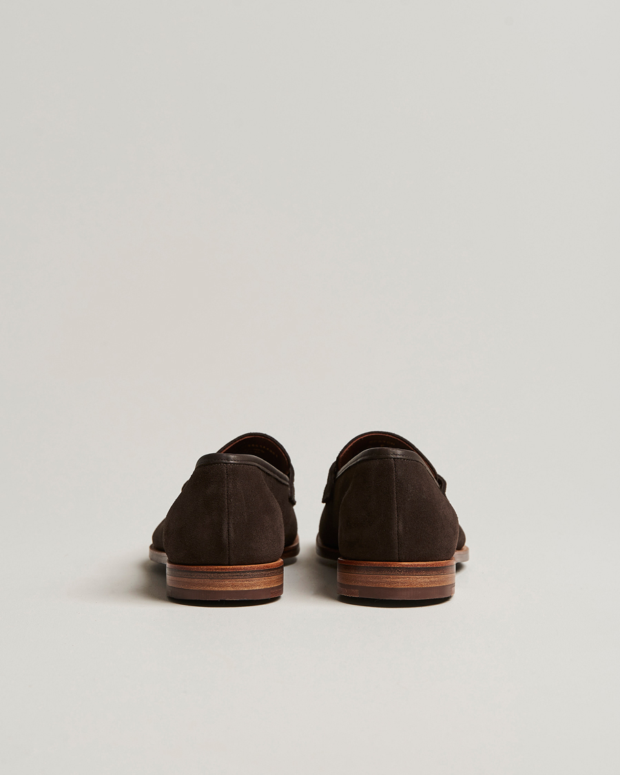 Herren | Loafer | Crockett & Jones | Seaton Unlined Penny Loafer Dark Oak Suede