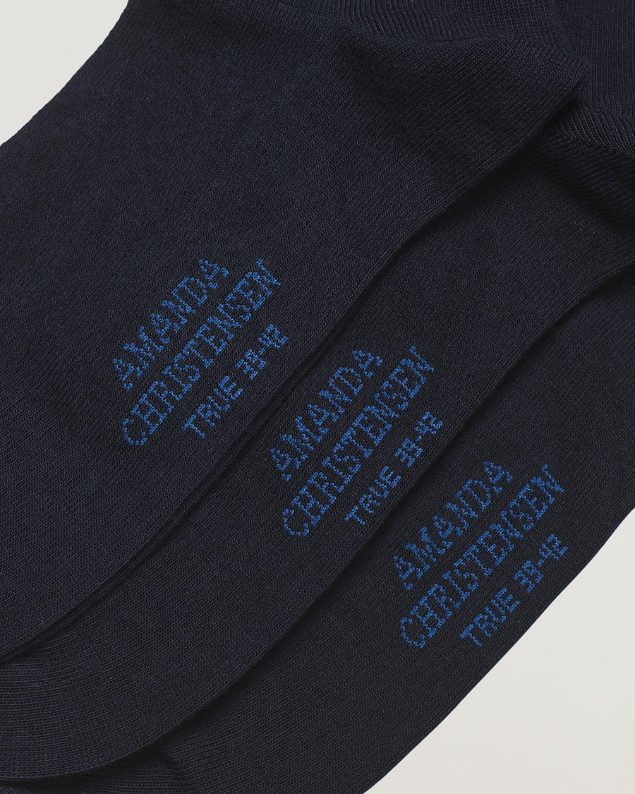 Herr | Strumpor | Amanda Christensen | 3-Pack True Cotton Socks Dark Navy