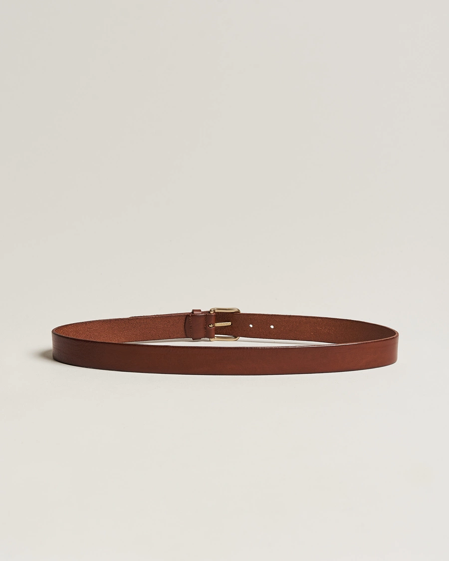 Herren | Business & Beyond | Anderson's | Leather Belt 3 cm Cognac