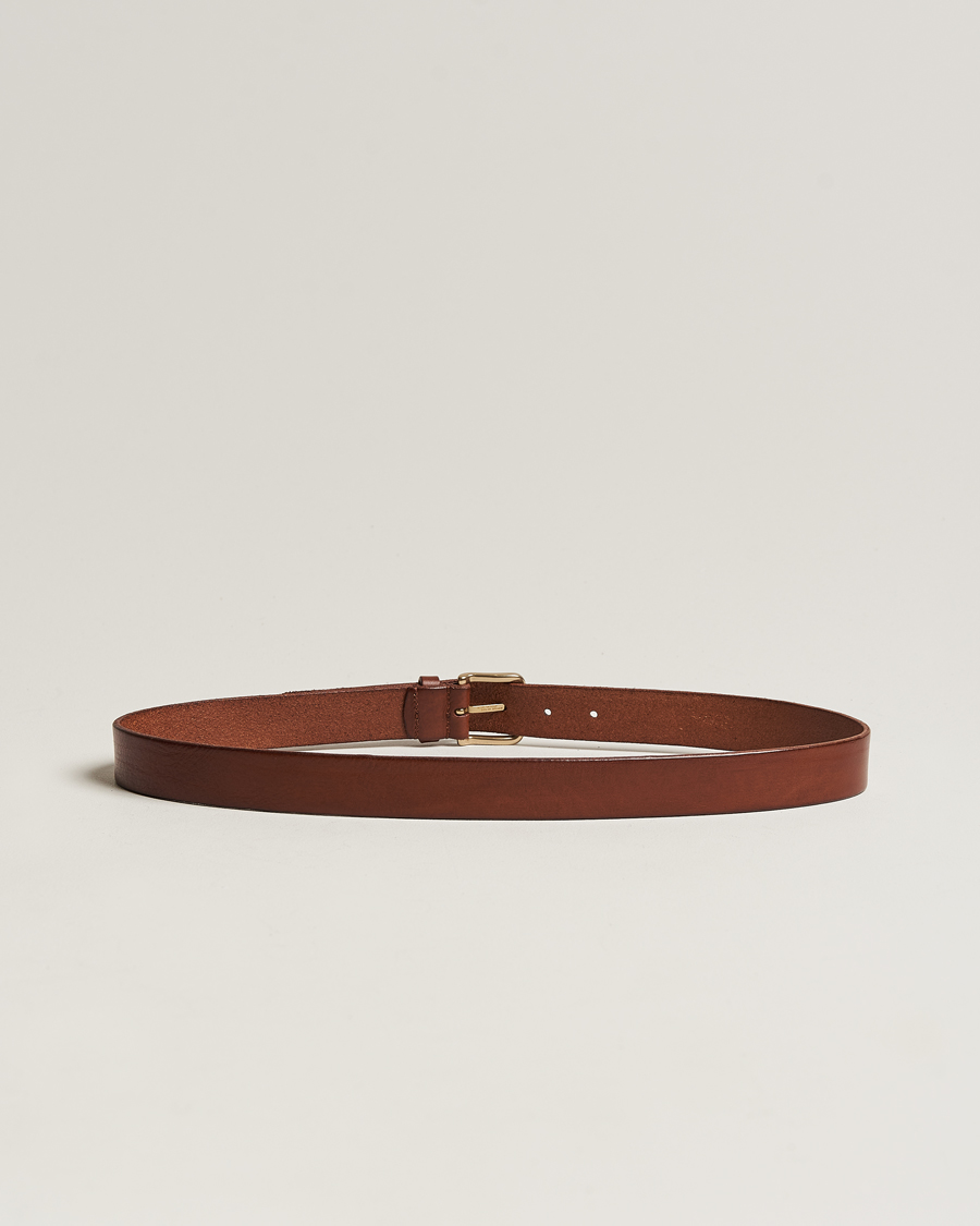 Herren | Cocktail | Anderson's | Leather Belt 3 cm Cognac