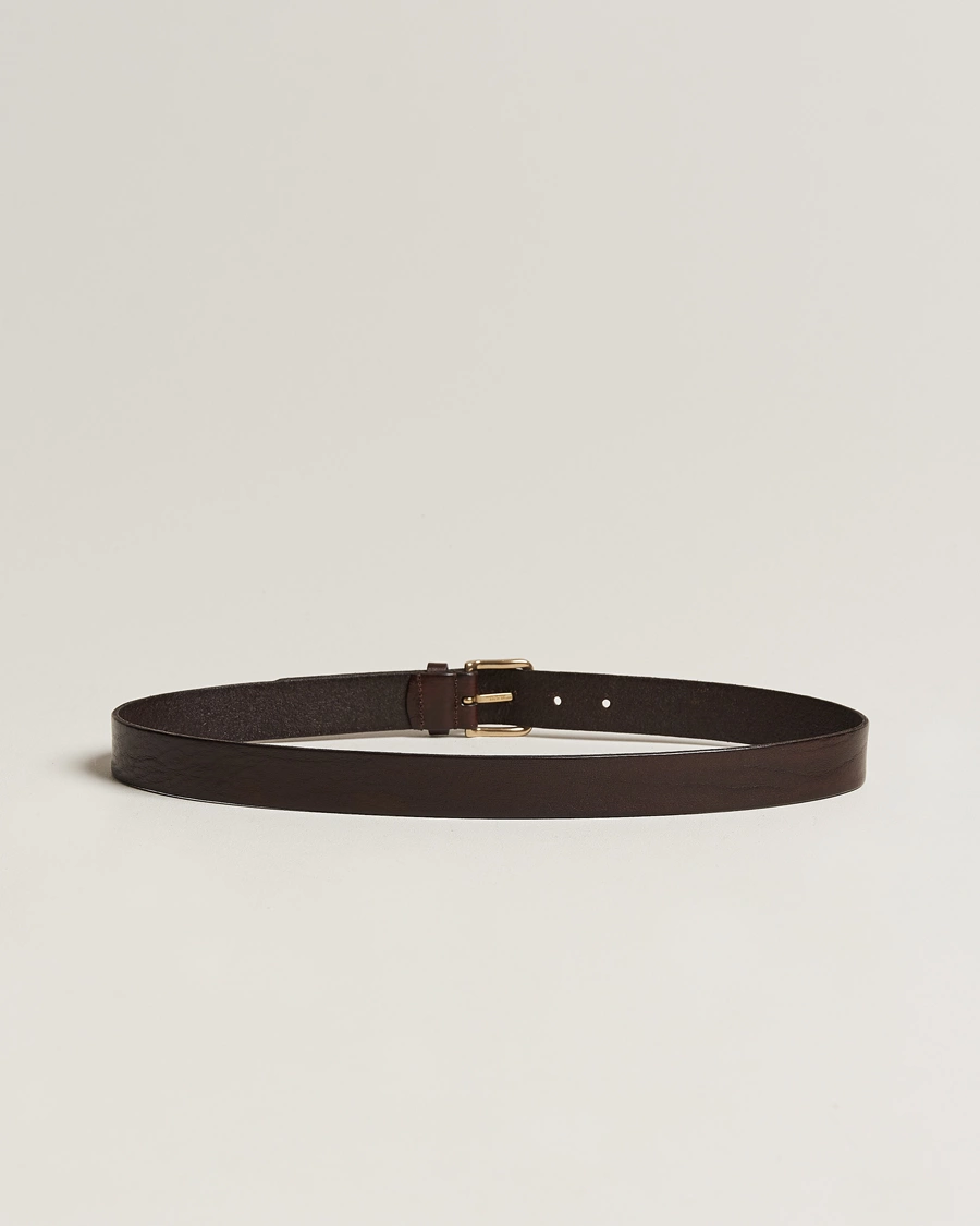 Herren | Business & Beyond | Anderson's | Leather Belt 3 cm Dark Brown