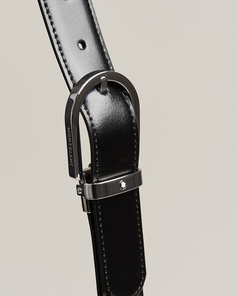 Herren | Gürtel | Montblanc | Reversible Horseshoe Buckle 30mm Belt Black/Brown