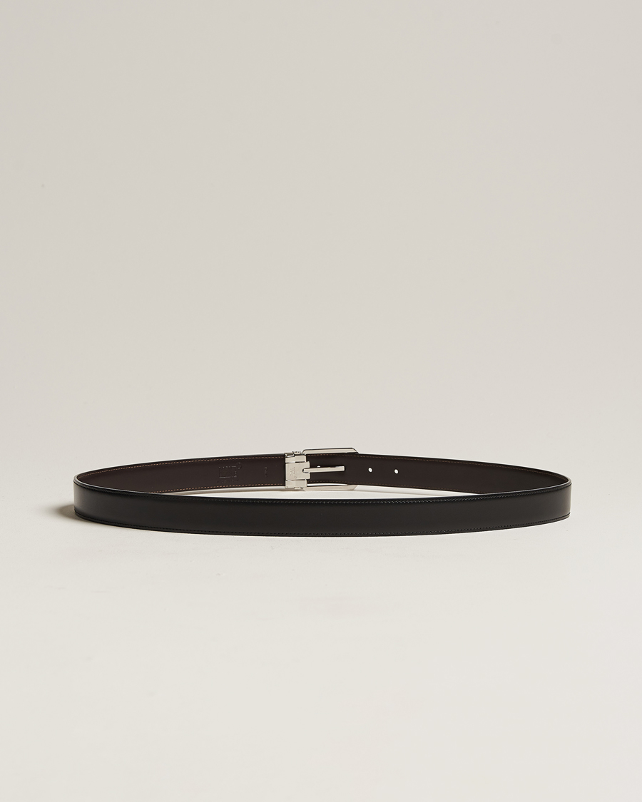 Herren | Schlichte Gürtel | Montblanc | Reversible Rectangular Buckle 30mm Belt Black/Brown