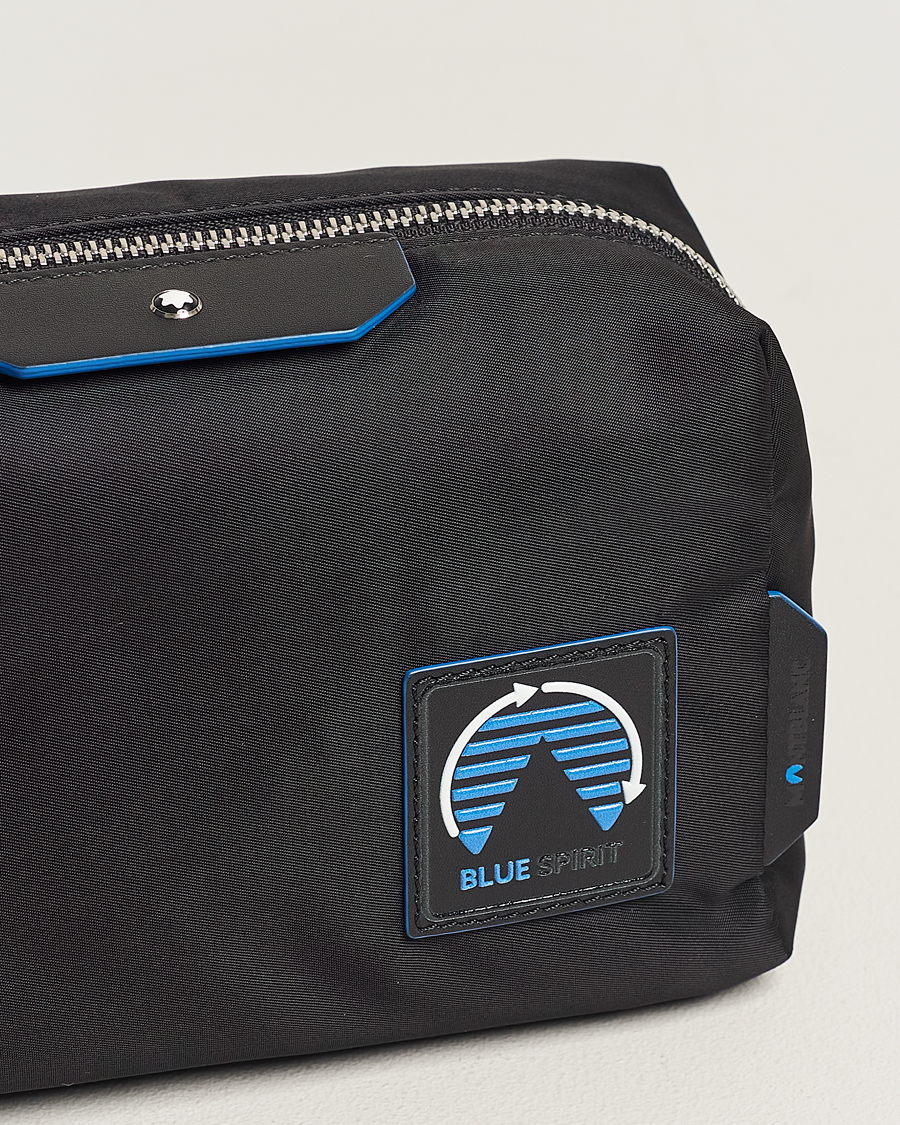 Herren | Montblanc Blue Spirit Case Medium Wash Bag Black/Blue | Montblanc | Blue Spirit Case Medium Wash Bag Black/Blue
