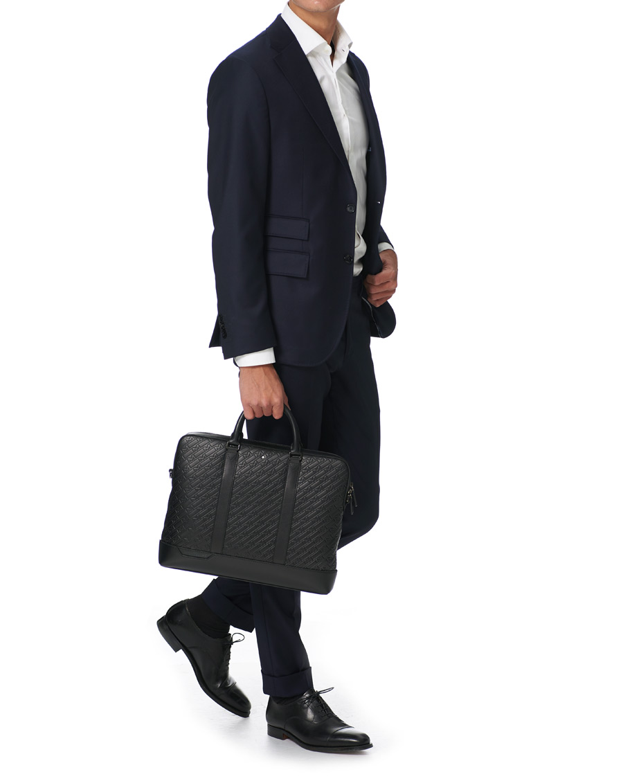 Herren | Montblanc M Gram Slim Document Case Black Leather | Montblanc | M Gram Slim Document Case Black Leather