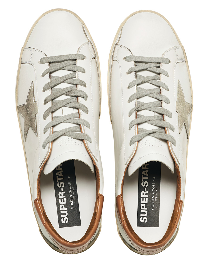 Herren | Golden Goose Deluxe Brand Super-Star Sneaker White/Sand | Golden Goose | Deluxe Brand Super-Star Sneaker White/Sand