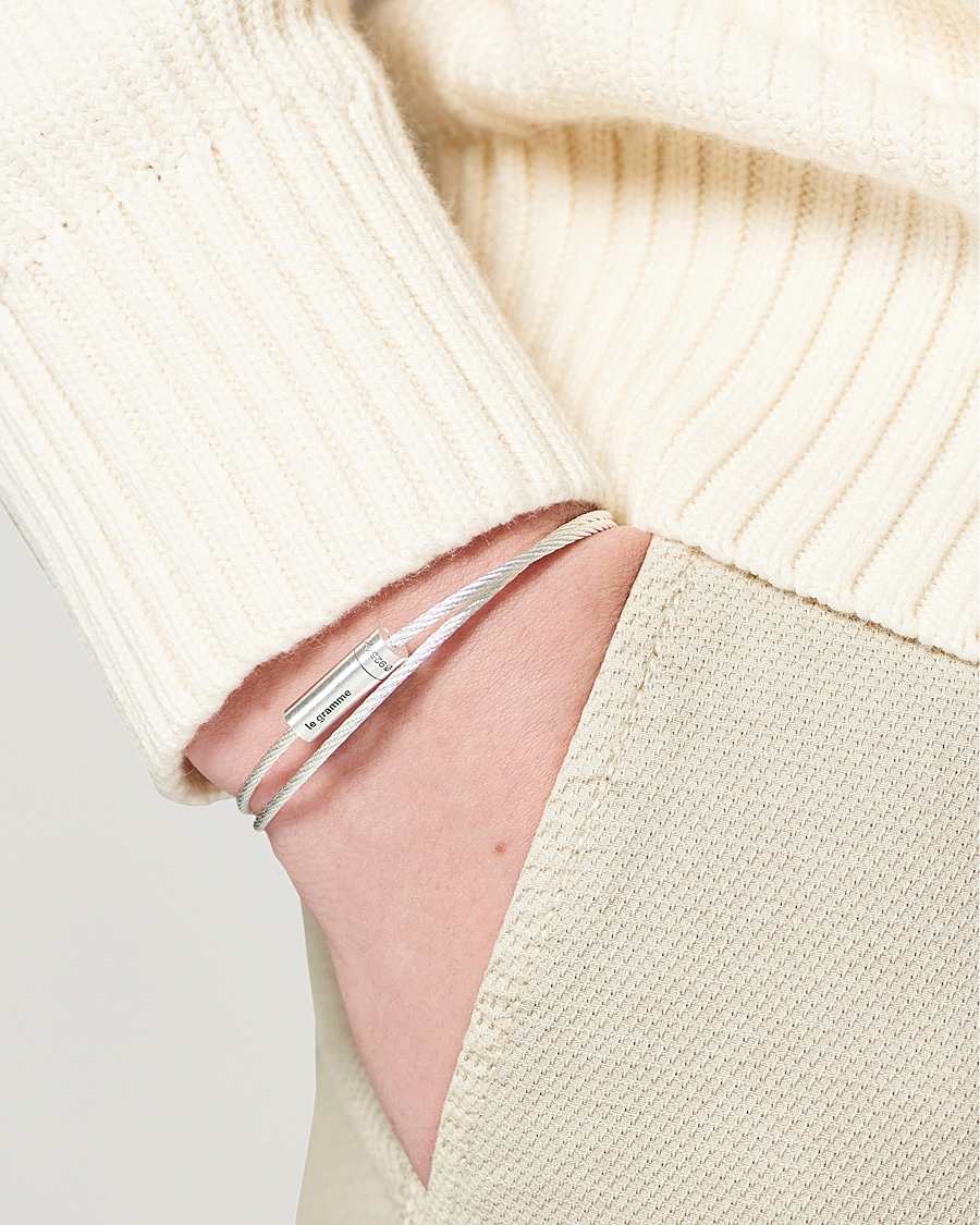 Herr | Smycken | LE GRAMME | Double Cable Bracelet Sterling Silver 9g