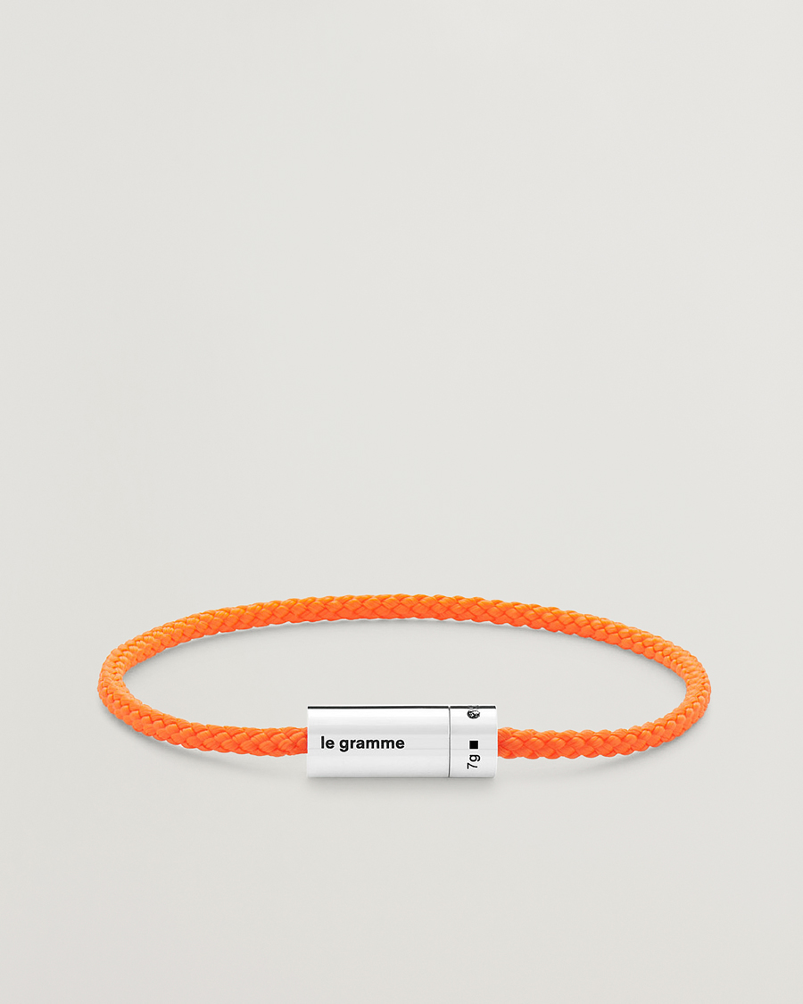 Herren |  | LE GRAMME | Nato Cable Bracelet Orange/Sterling Silver 7g