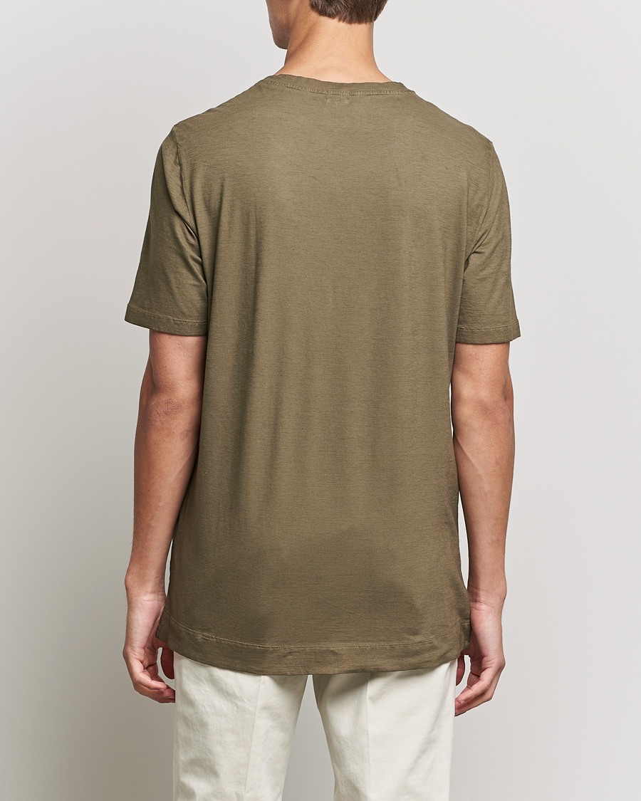 Herren | T-Shirts | Massimo Alba | Panarea Watercolor T-Shirt Military