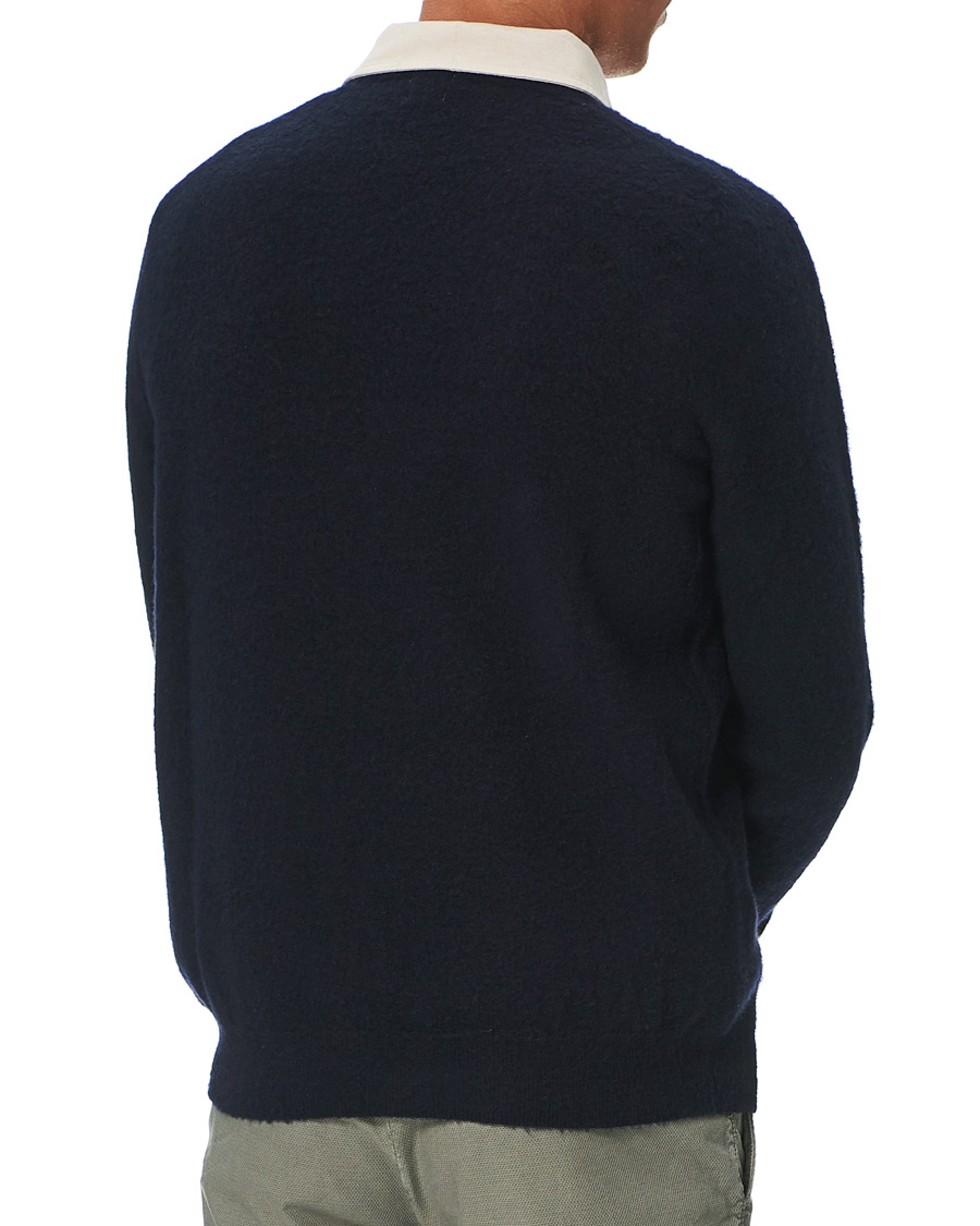 Herren | Pullover | Massimo Alba | Brushed Cashmere Crew Neck Navy